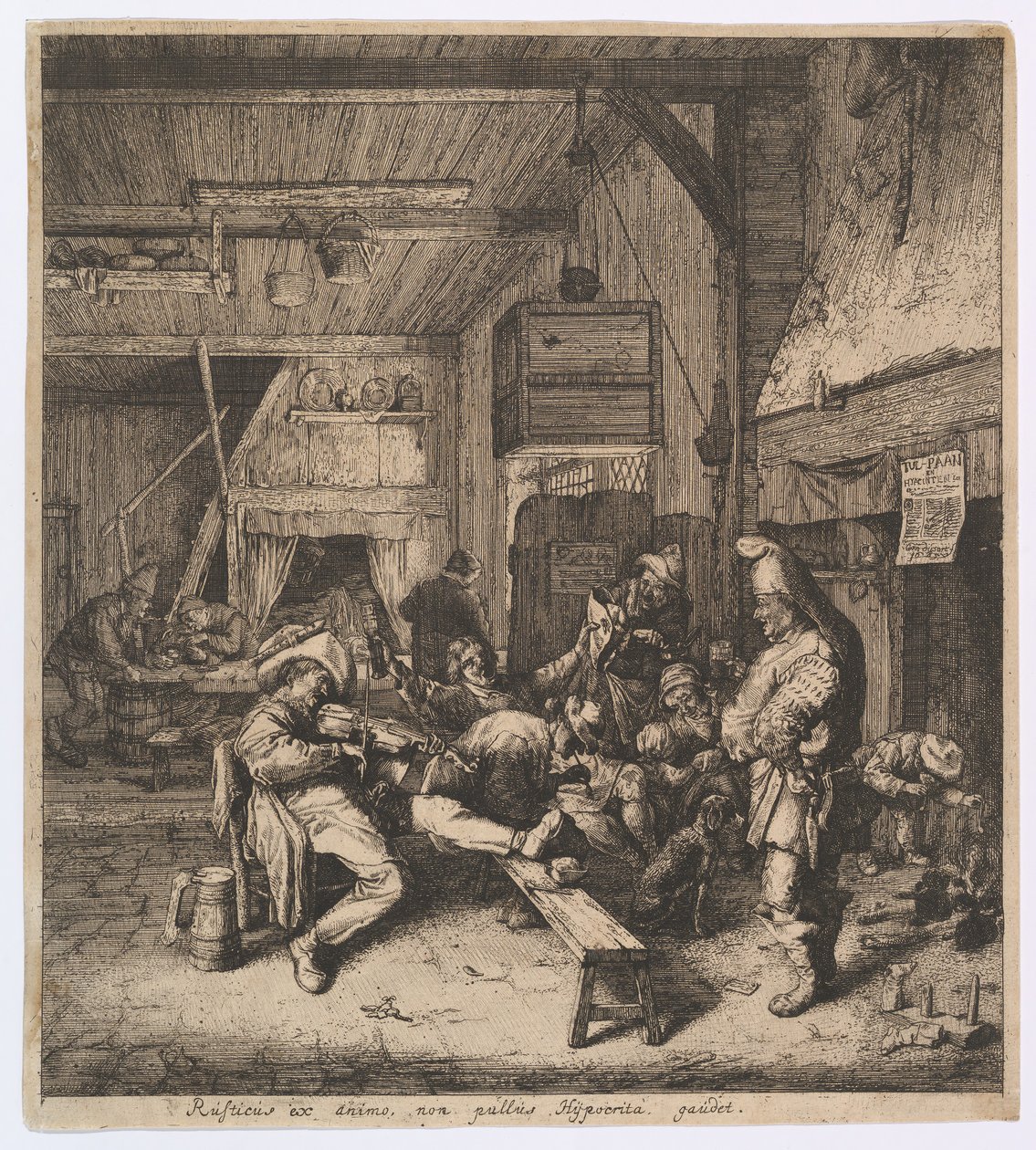 عازف الكمان يجلس في النزل ، 1685. بواسطة كورنيليس دوسارت