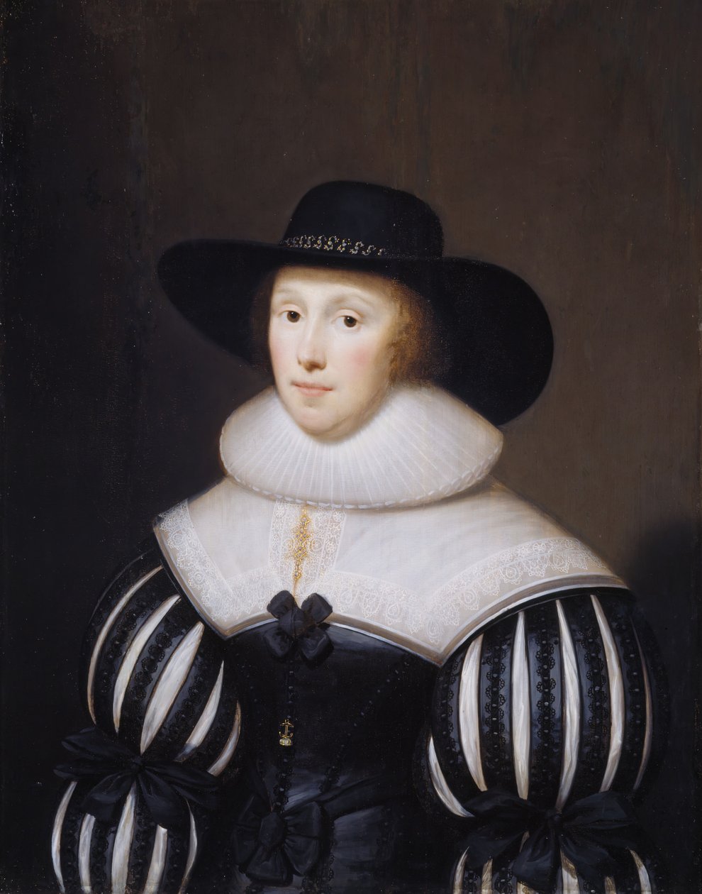 صورة لجريس برادبورن ، زوجة توماس هولت ، ١٦٢٧-١٧٠٠. بواسطة Cornelis Janssens van Ceulen