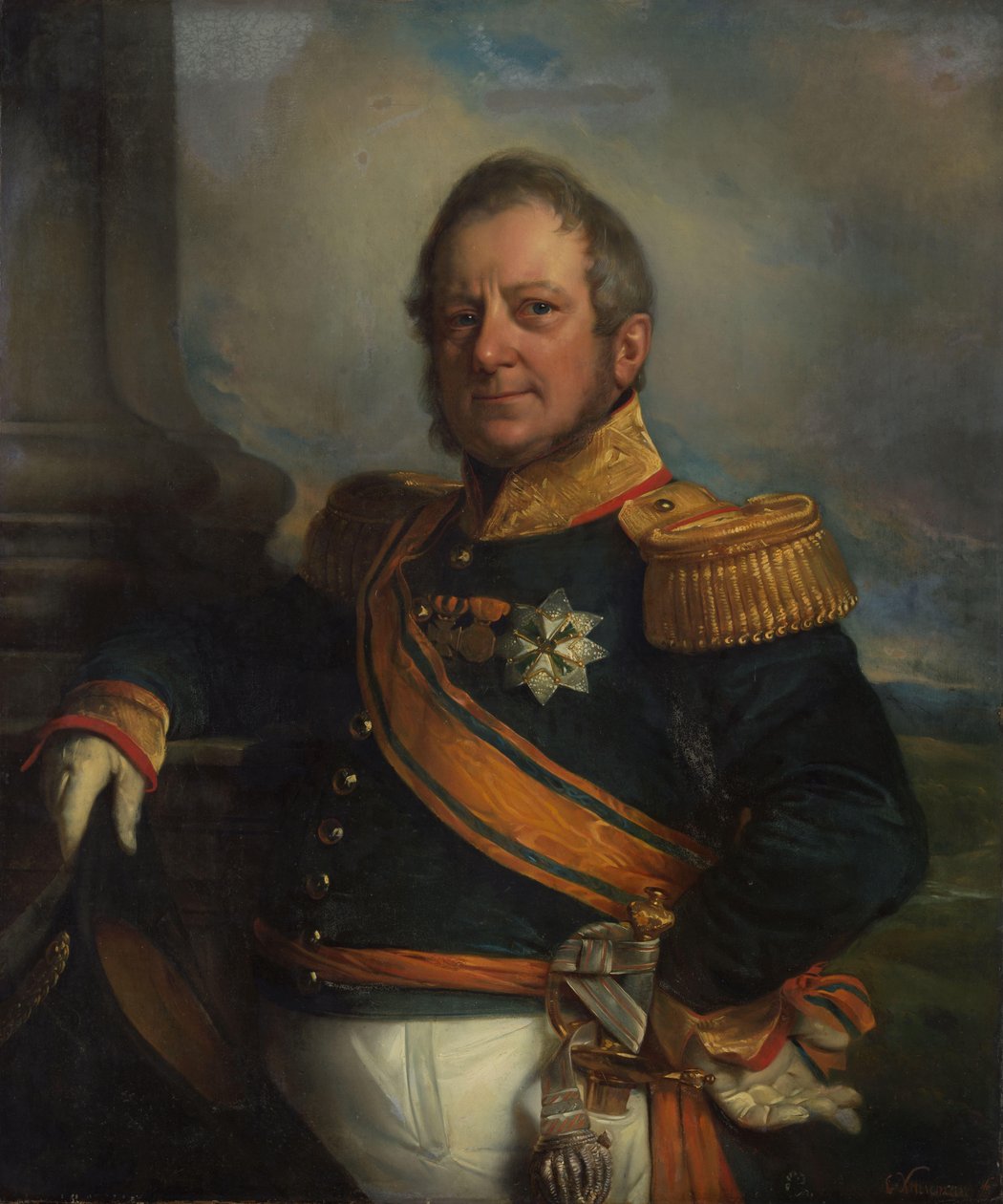 صورة لهندريك ميركوس ، بارون دي كوك ، قائد الجيش وبعد عام 1826 نائب الحاكم العام لجزر الهند الشرقية الهولندية بواسطة كورنيليس كروسمان