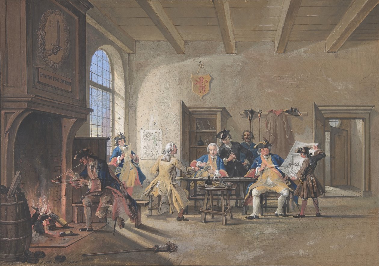 مشهد غرفة الحرس ، 1744. بواسطة كورنيليس تروست