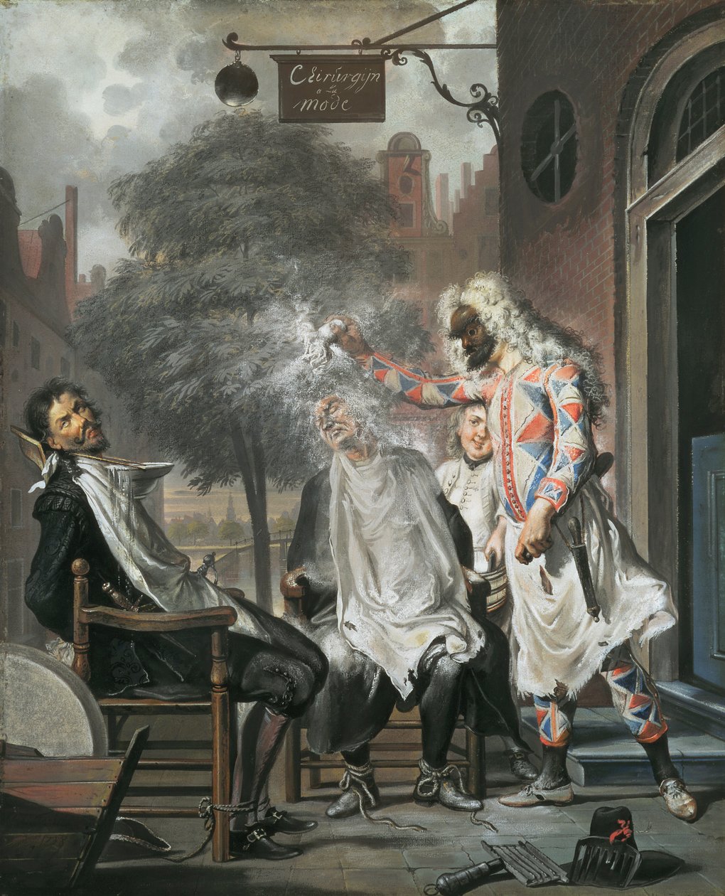 Harlequin ، الساحر والباربر: The Rivals Exposed ، 1738 بواسطة كورنيليس تروست
