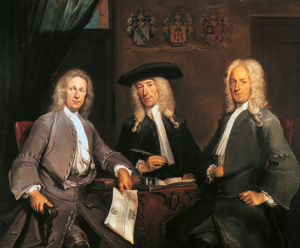 Three Governors of the Surgeons Guild in Amsterdam بواسطة كورنيليس تروست