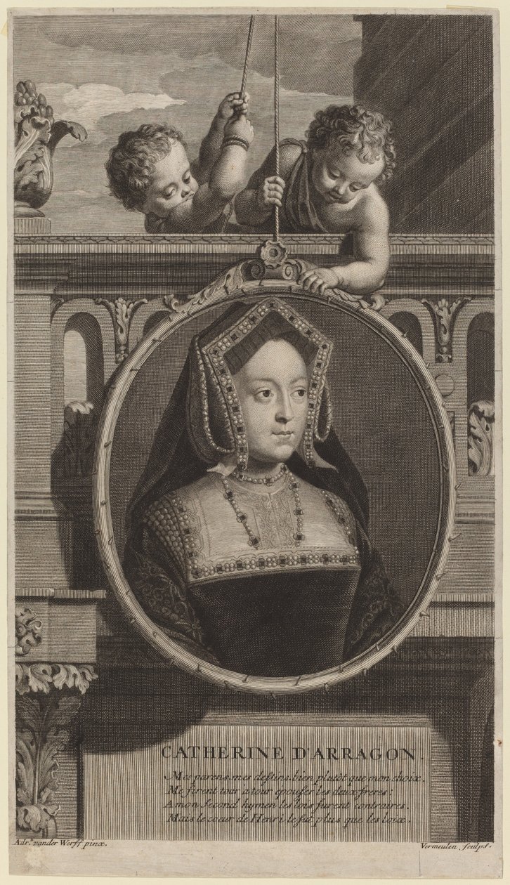 كاثرين داراغون (كاثرين أراغون) بواسطة Cornelis Vermeulen بعد Adriaen van der Werff