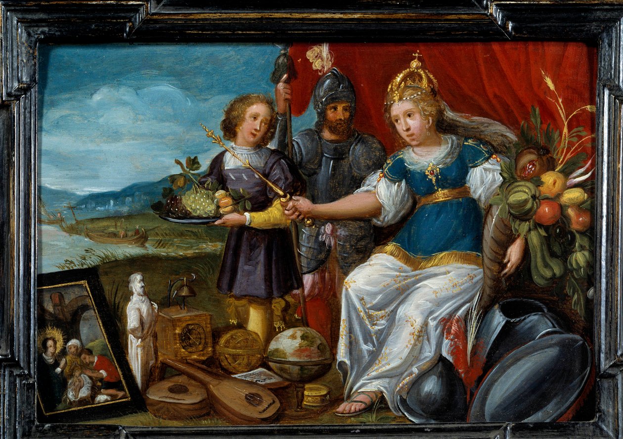 Four parts of the world: Europe. Painting by Cornelis De Baellieur (1607-1671), Flemish school بواسطة كورنيليس دي آي بيليور
