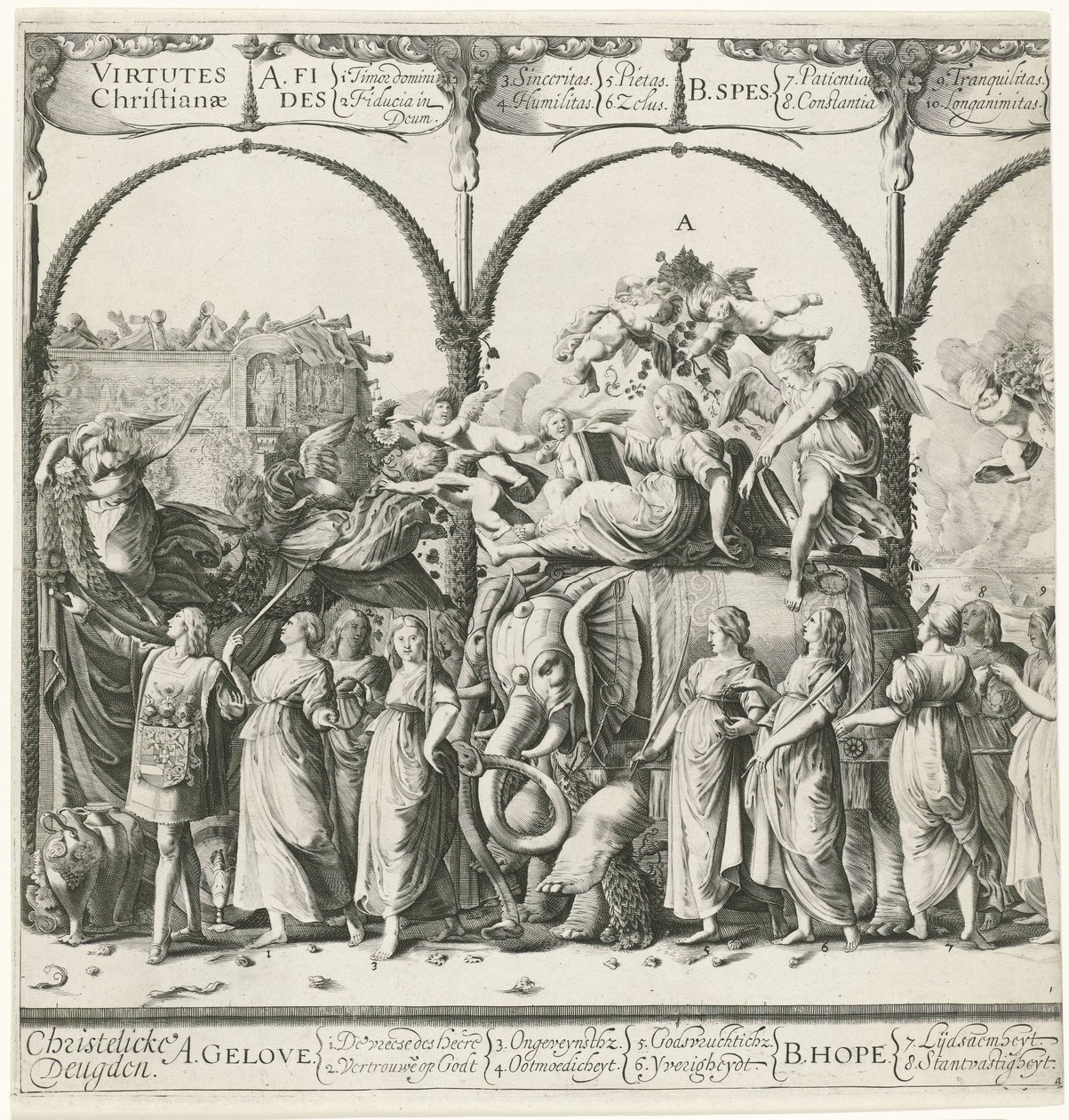انتصار وليام البرتقالي ، لوحة أ Currus triumphalis Illustris / Triumph of William of Orange (عنوان السلسلة) بواسطة كورنيليس فان كيتنشتاين