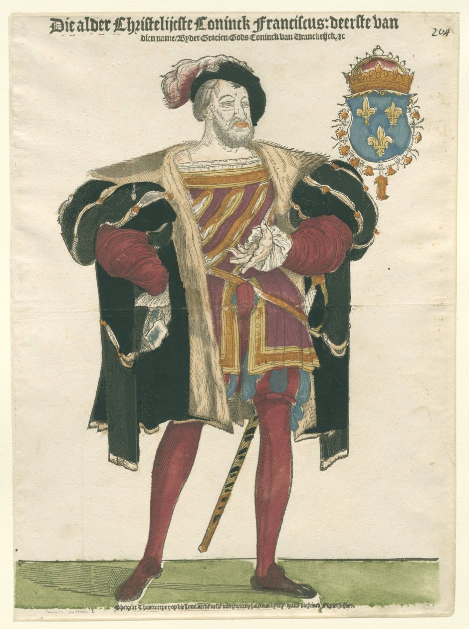 صورة لفرنسوا الأول (1494-1547) ، ملك فرنسا بواسطة Cornelisz Anthonisz