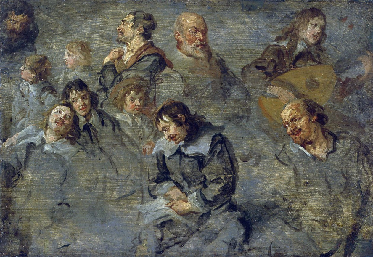 دراسات حول الرؤوس الذكور على قدم المساواة شوت ، كورنيليس (1597-1655) بواسطة كورنيليوس الأول شوت