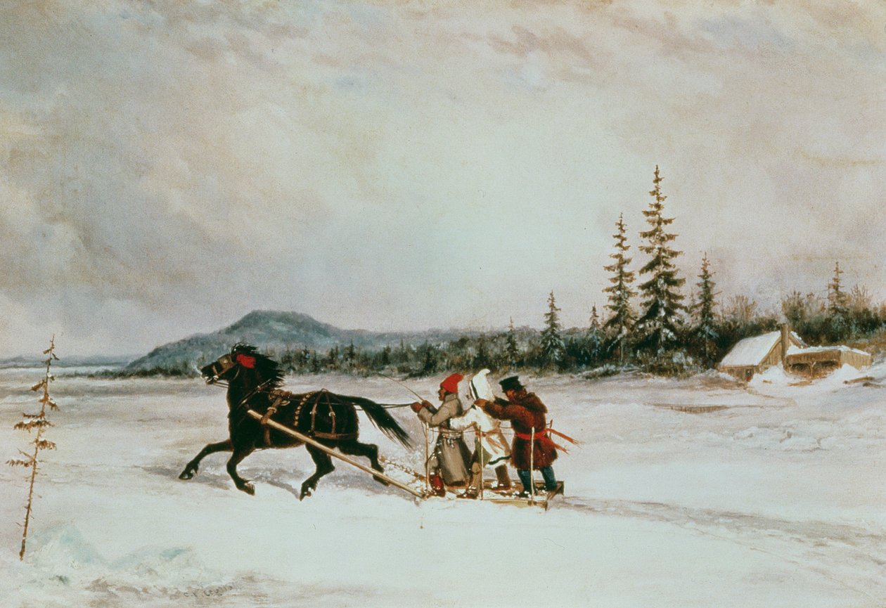 زلاجة السكان ، c.1855 بواسطة كورنيليوس كريجهوف