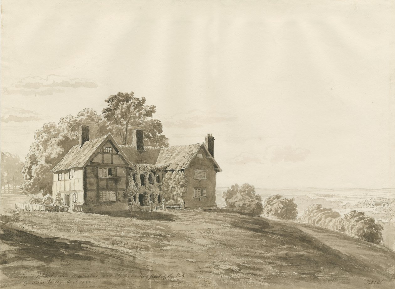Patshull Park - Lodge: غسيل غسيل بني ، أغسطس 1820 بواسطة كورنيليوس فارلي