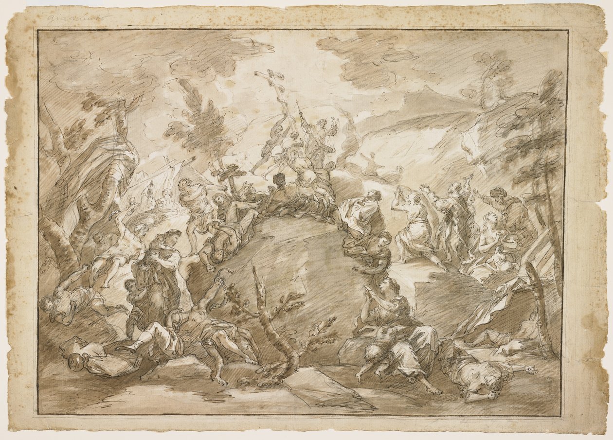 موسى والأفعى النحاسي ، ج. 1743-1744 بواسطة كورادو جياكوينتو