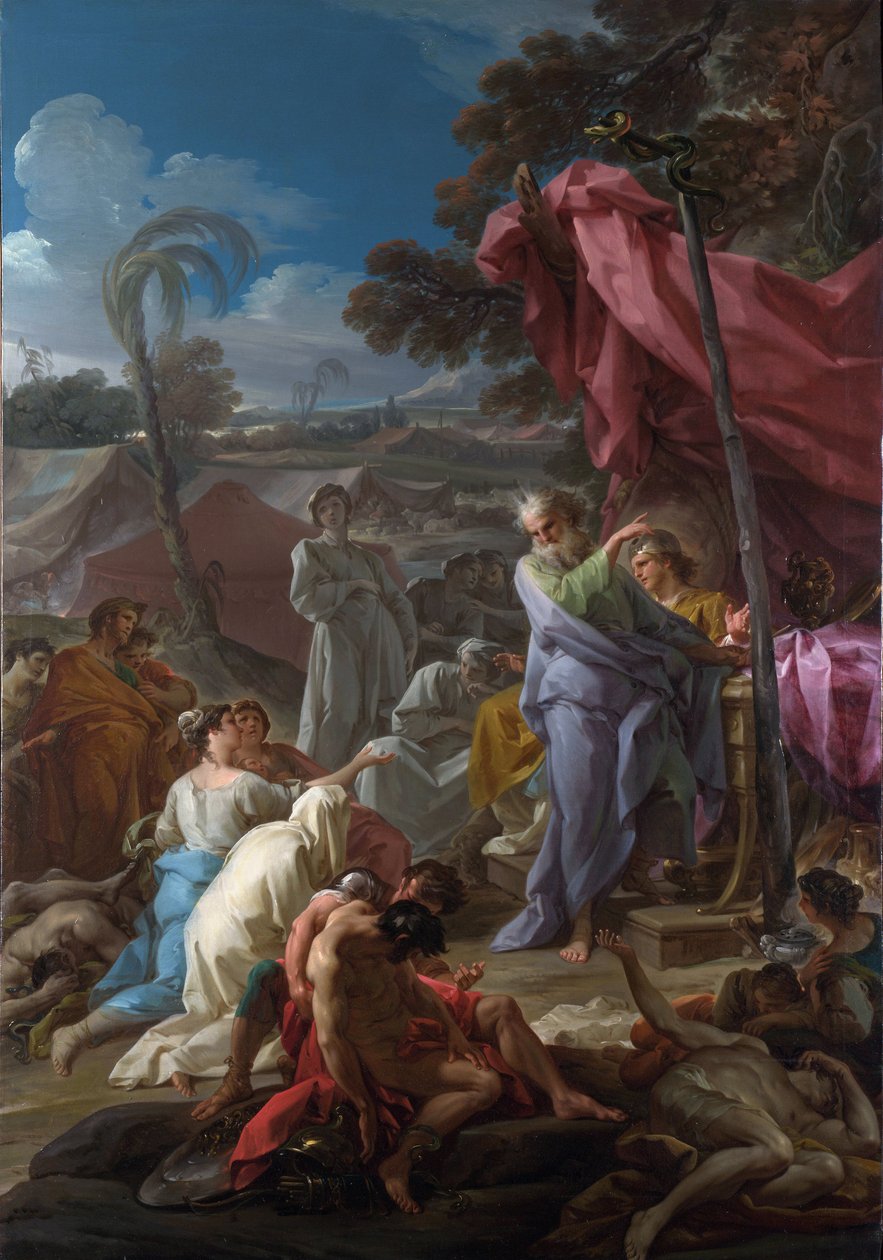 "الثعبان النحاسي" لوحة لكورادو جياكوينتو (1703-1766) 1744 معرض لندن الوطني بواسطة كورادو جياكوينتو