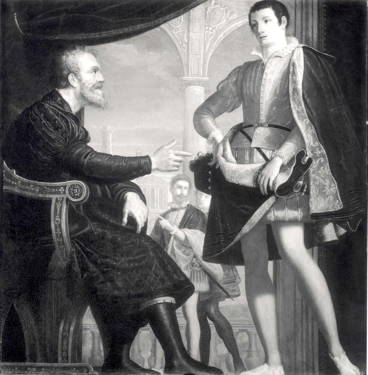 مايكل أنجلو (1475-1564) وفرانشيسكو الأول (1541-87) دي ميديتشي بواسطة Cosimo Gamberucci أو Gambaruccio