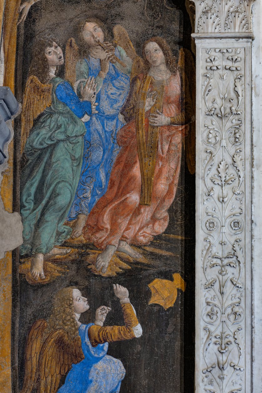 Miracle of the Sacrament: التفاصيل مع بعض الملائكة يعزفون الموسيقى (في الهواء الطلق) بواسطة كوزيمو روسيلي