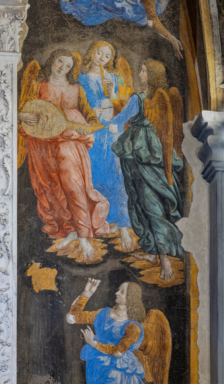 Miracle of the Sacrament: التفاصيل مع بعض الملائكة يعزفون الموسيقى (في الهواء الطلق) بواسطة كوزيمو روسيلي