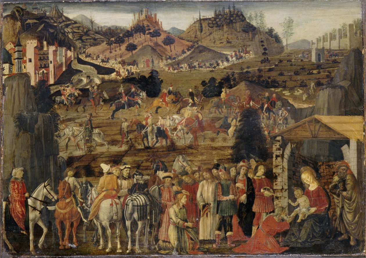 عشق المجوس ، c.1480 (درجة حرارة على خشب الصنوبر) بواسطة كوزيمو روسيلي