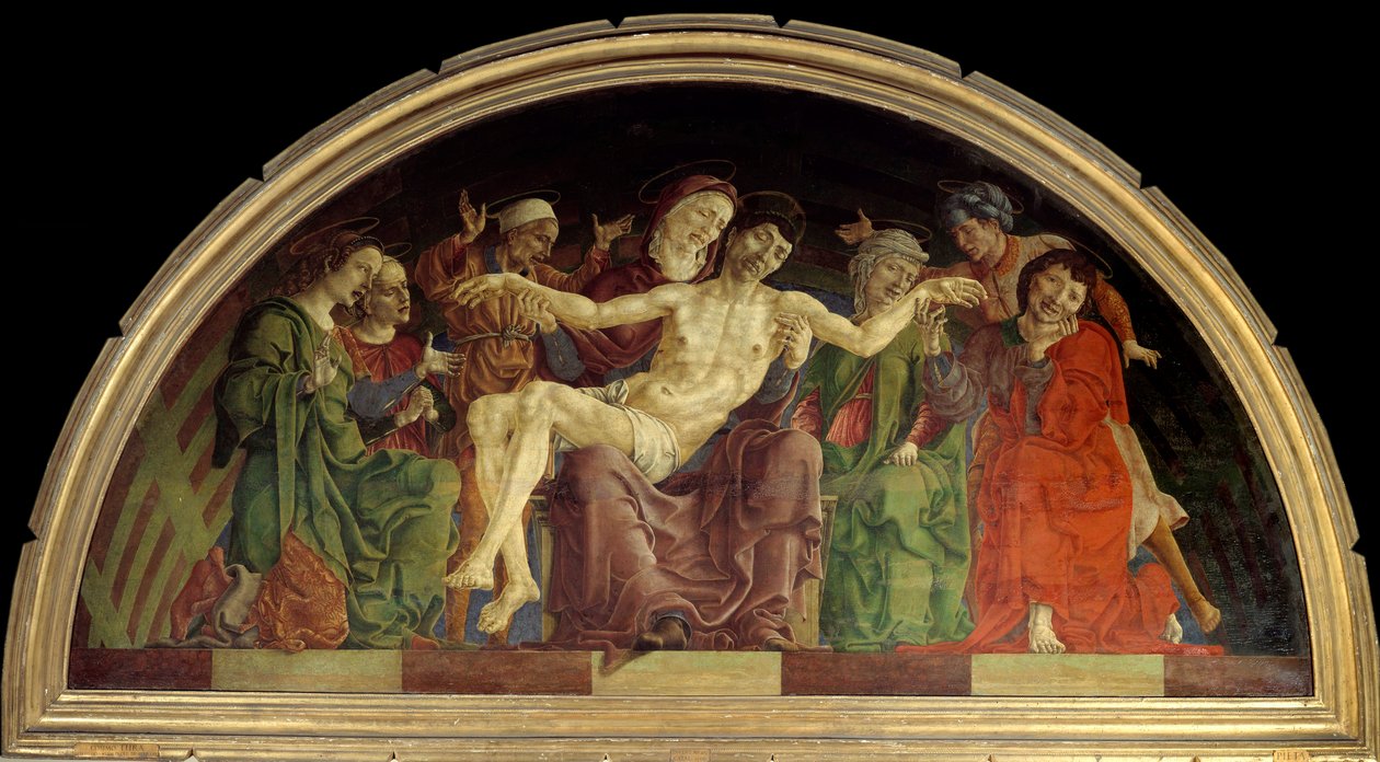 La pieta Detrempe sur bois من Cosimo Tura (Cosme بواسطة Cosimo Tura