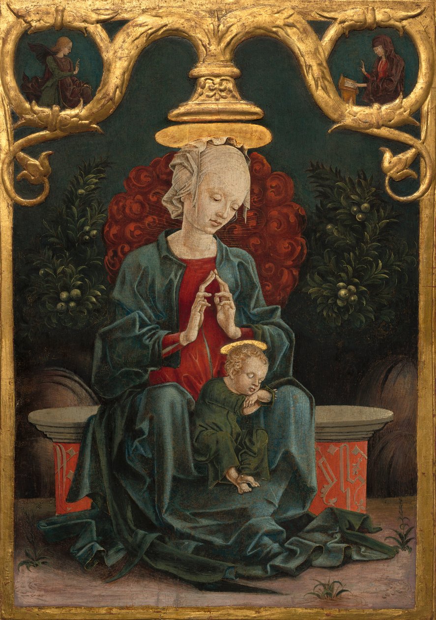 مادونا والطفل في حديقة ، 1460-70 بواسطة Cosimo Tura