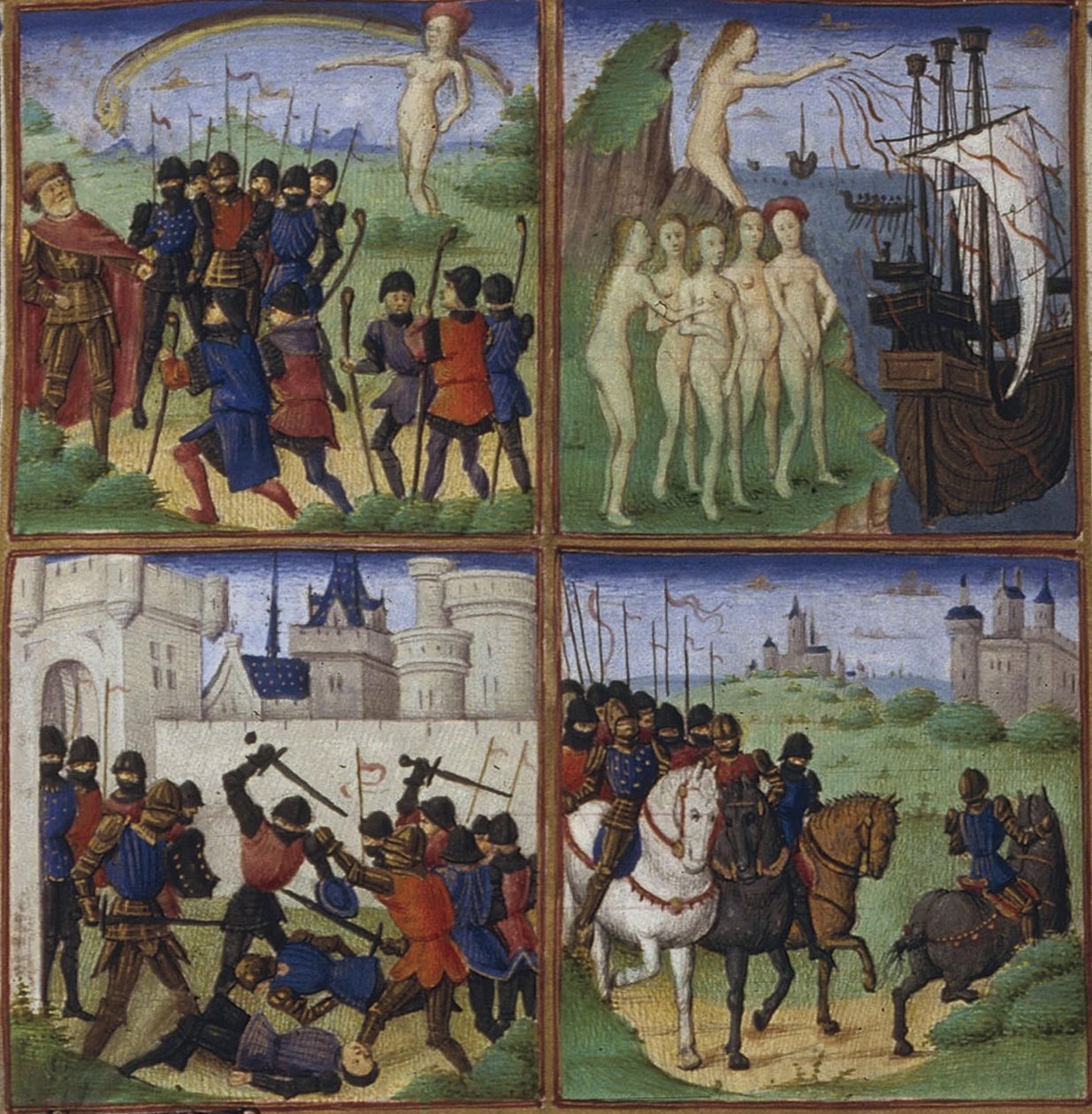 رسم ملحمي للأينيد لفيرجيل 1450-1499 بواسطة Coëtivy Master