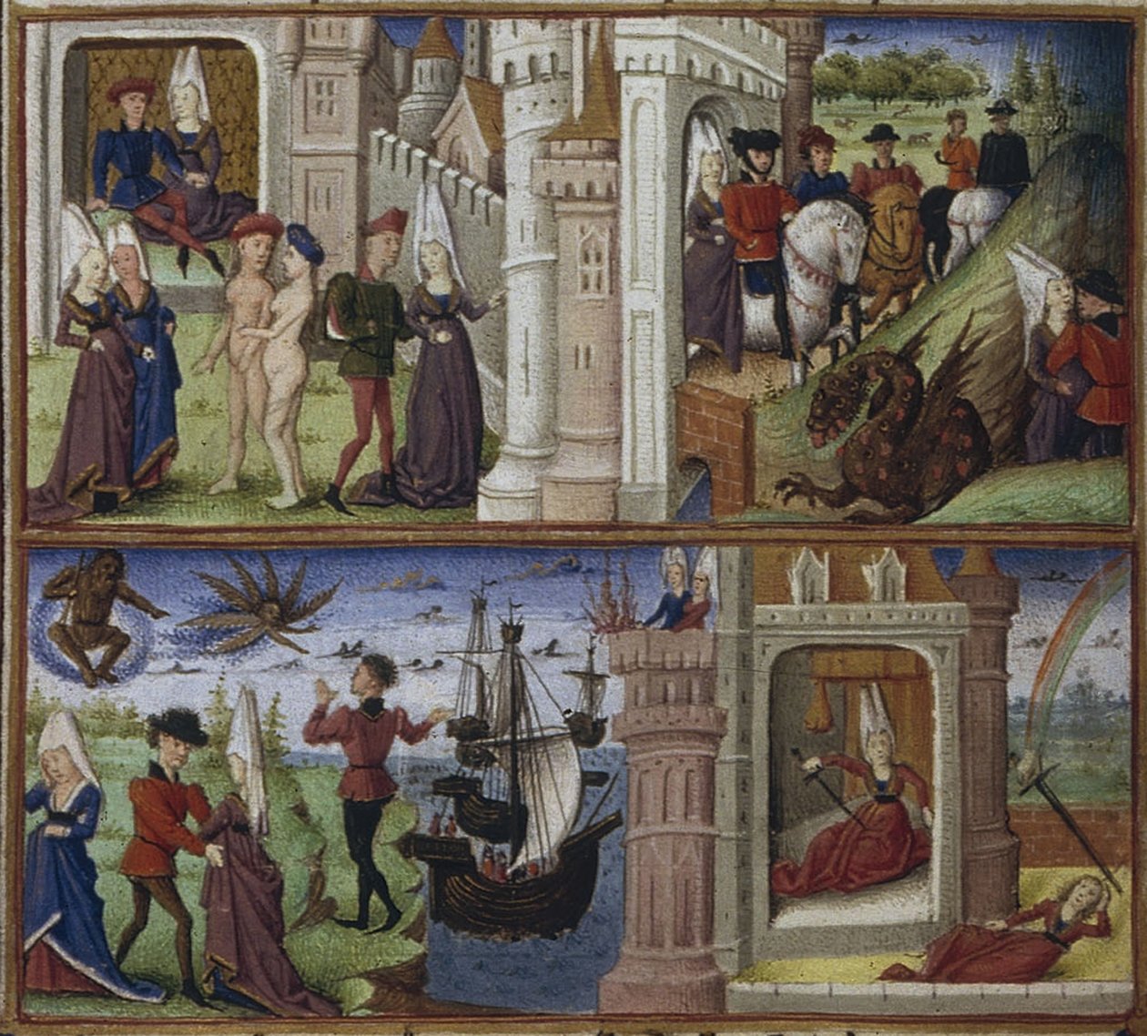 رسم ملحمي للأينيد لفيرجيل 1450-1499 بواسطة Coëtivy Master