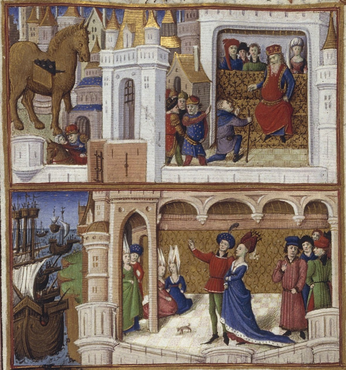 رسم ملحمي للأينيد لفيرجيل 1450-1499 بواسطة Coëtivy Master
