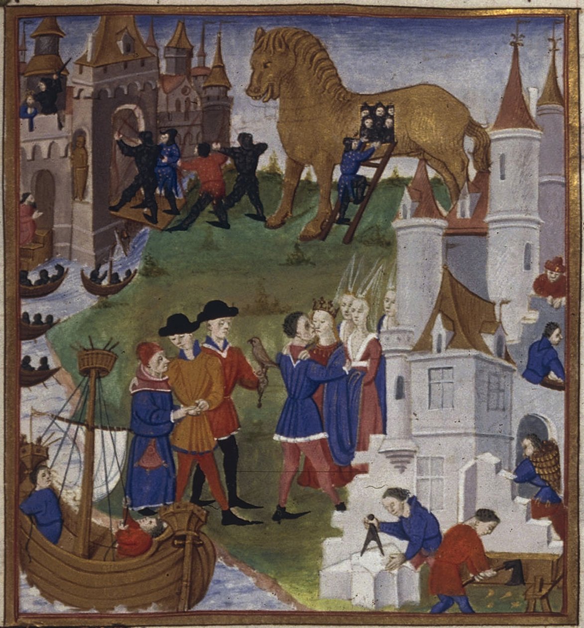 رسم ملحمي للأينيد لفيرجيل 1450-1499 بواسطة Coëtivy Master
