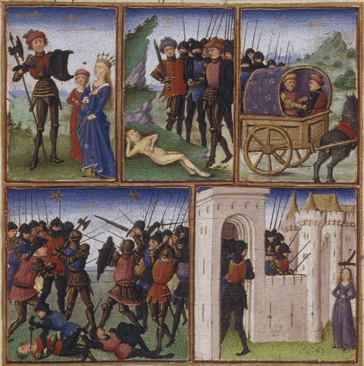 رسم ملحمي للأينيد لفيرجيل 1450-1499 بواسطة Coëtivy Master