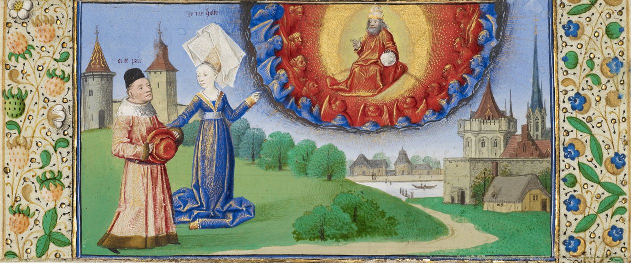 فلسفة تعليم Boethius على دور الله ، حوالي 1465 بواسطة Coëtivy Master