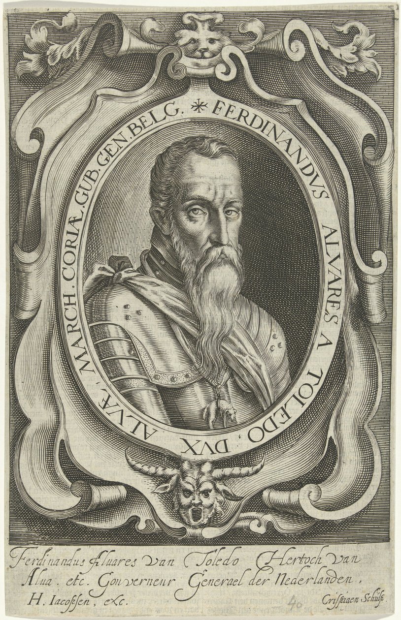 Portret van Ferdinand Alvarez de Toledo ، hertog van Alva بواسطة كريسبين فان دن كويبورن