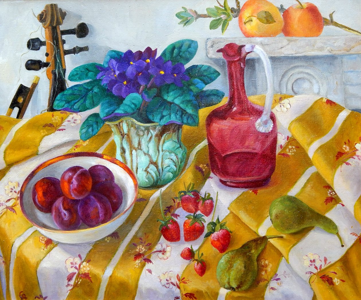البنفسج الأفريقي ، 2012 ، (50 × 60) بواسطة كريستيانا أنجيليني