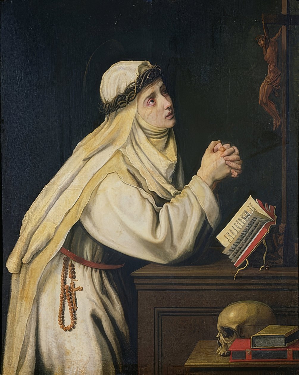 القديسة كاترين سيينا (1347-80). حوالي 1620 بواسطة كريستوفانو ألوري