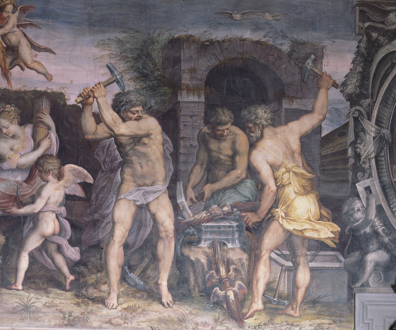The Forge of Vulcan ، 1555 بواسطة كريستوفانو غيراردي