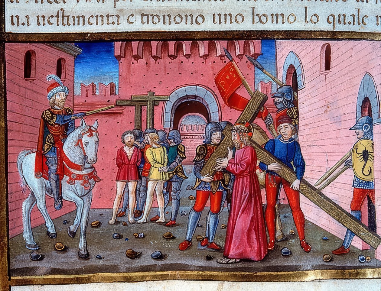 حمل صليب المسيح (c.115v). 1476 بواسطة كريستوفورو دي بريديس
