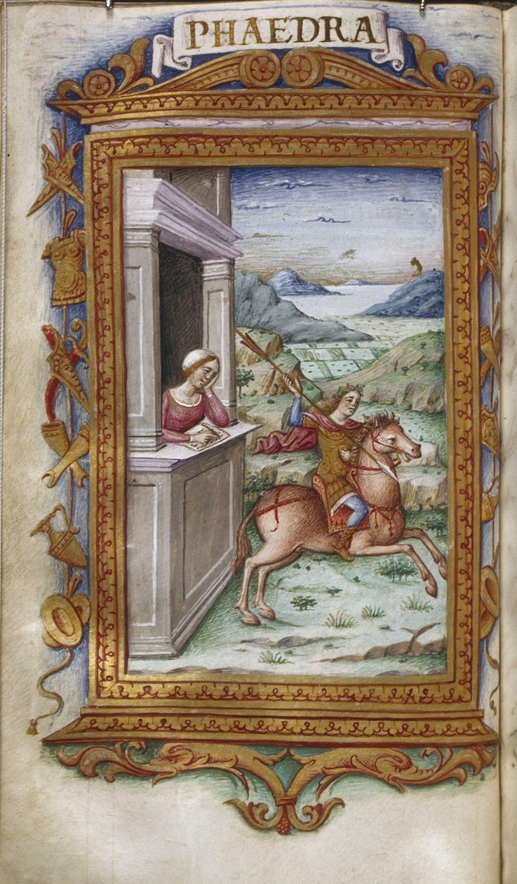 نظرة فيدرا على رسم هيبوليتوس للبطلين بواسطة أوفيد ، 1485-1499 بواسطة كريستوفورو مايورانا