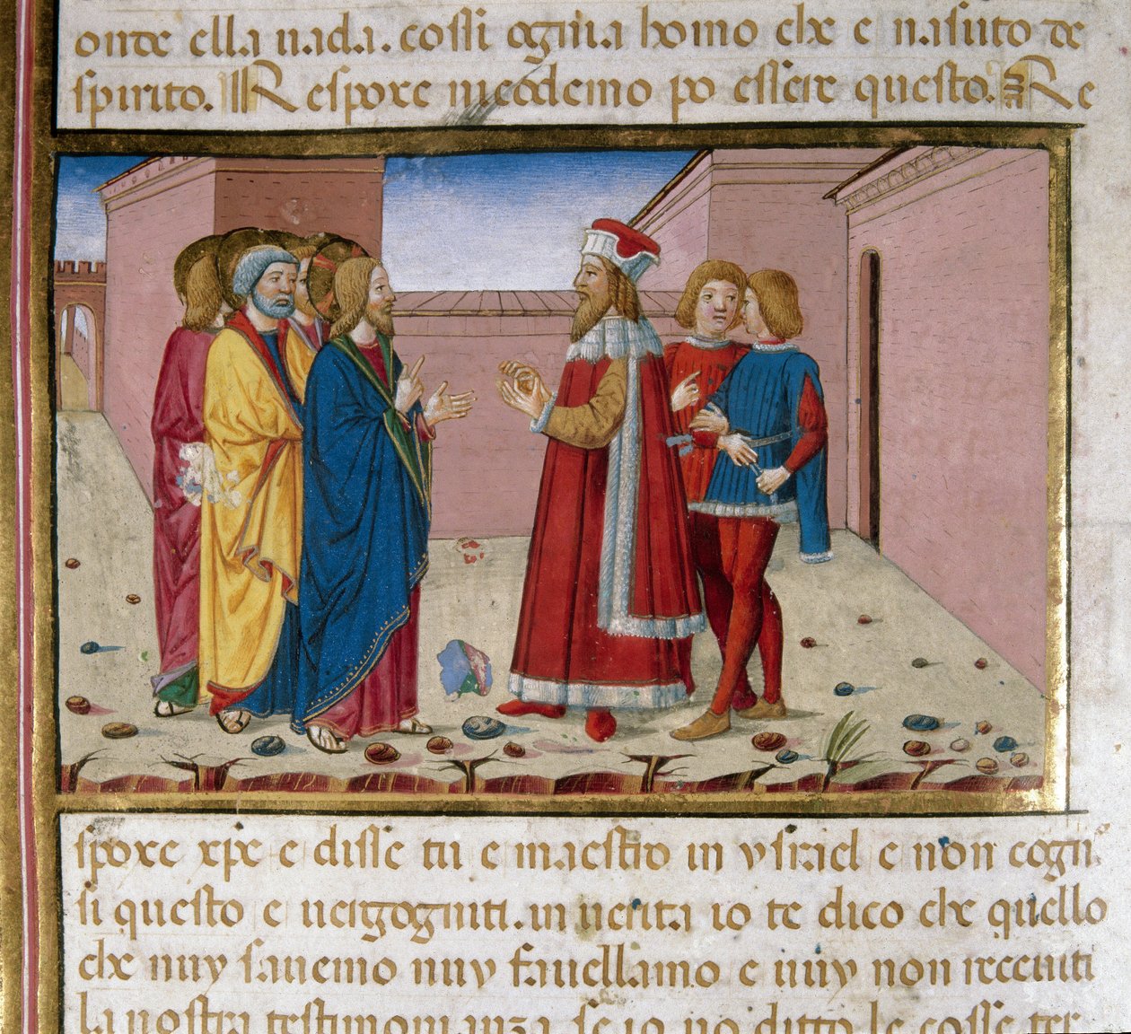 نيقوديما الفريسي يزور صورة يسوع المصغرة بقلم كريستوفورو دي بريديس (1440-1486) بعد تاريخ العهد الجديد (الصفحة 58) بواسطة كريستوفورو دي بريديس