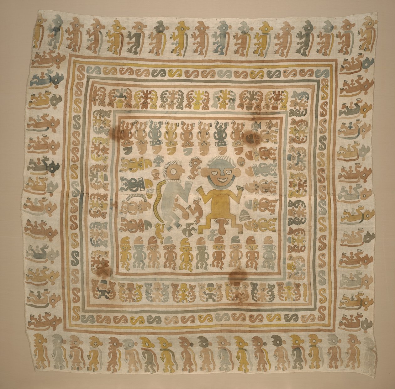 لوحة من نسيج "السجين" حوالي 1300-1470 (قطن وأصباغ) بواسطة ثقافة شيمو