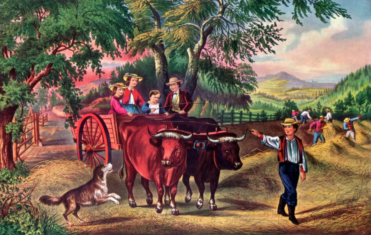 Haying Time ، الحمل الأول ، 1868. بواسطة كوريير وآيفز