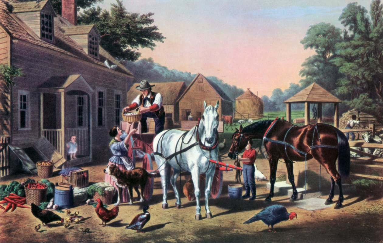الاستعداد للسوق ، 1856. بواسطة كوريير وآيفز