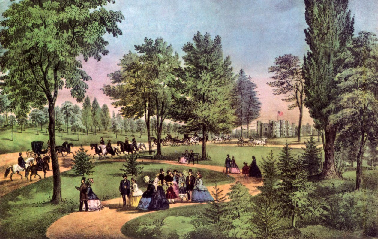 The Drive ، سنترال بارك ، 1862. بواسطة كوريير وآيفز
