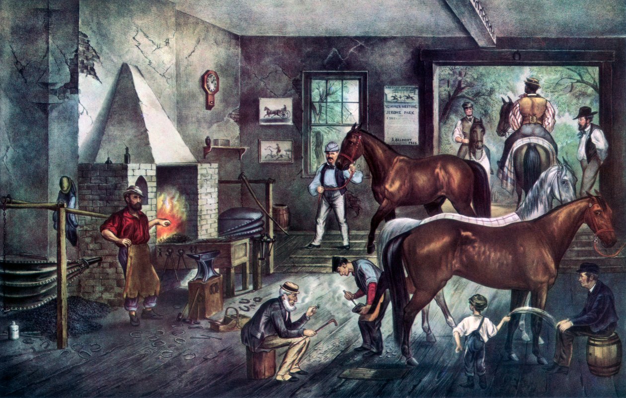 تشققات الهرولة في فورج ، 1869. بواسطة كوريير وآيفز