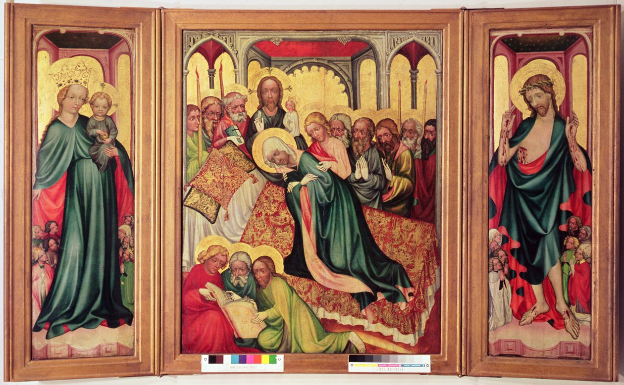 Roudnice Triptych ، c.1400-10 (درجة الحرارة على اللوحة) (انظر 404565 لمزيد من التفاصيل) بواسطة المدرسة التشيكية