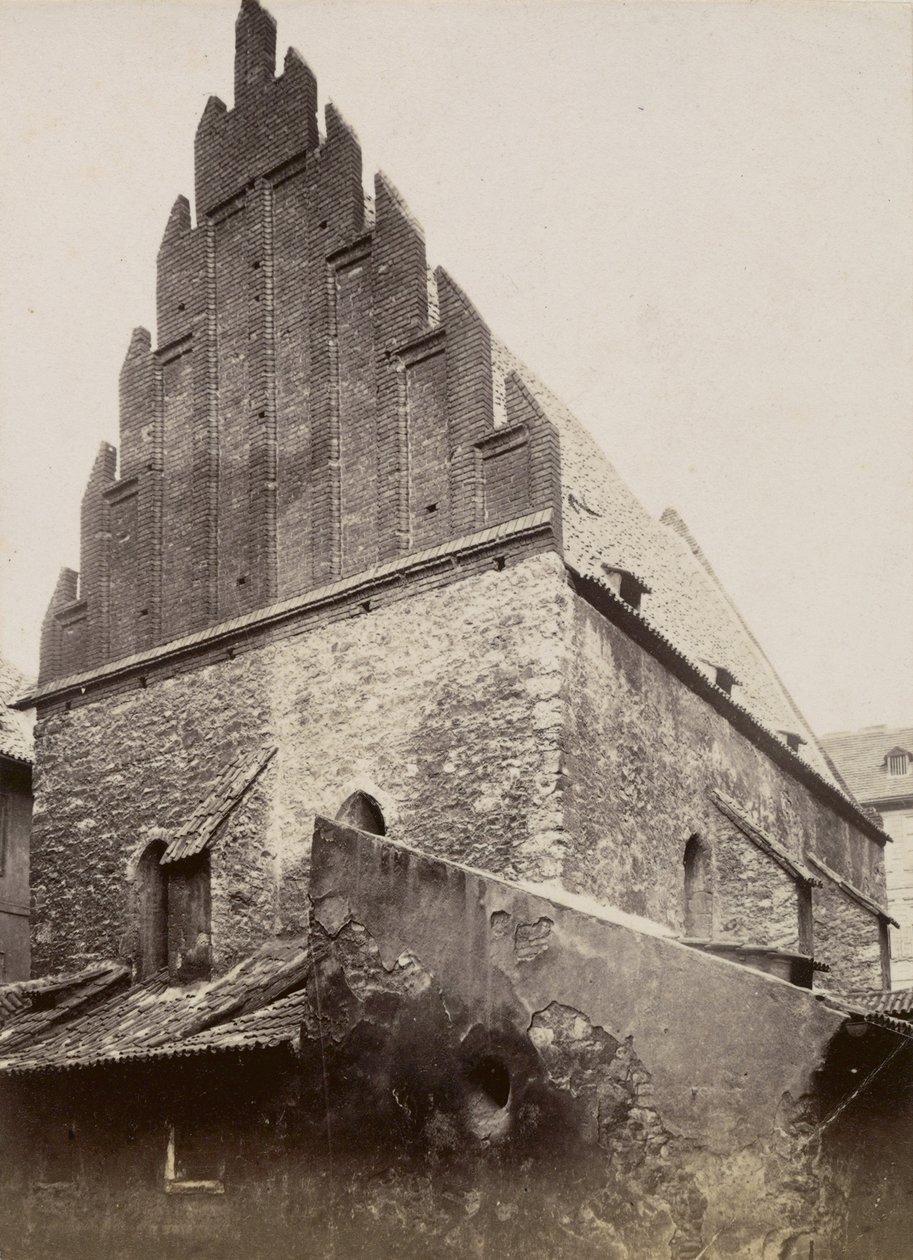 الكنيس الجديد القديم ، c.1875 بواسطة المصور التشيكي المصور التشيكي