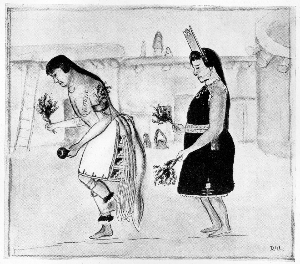 الراقصات الهندية بويبلو ، ج .1925 بواسطة DH لورانس