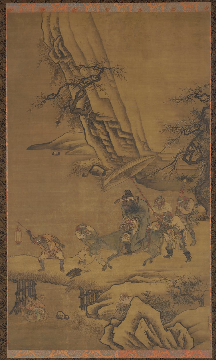 Zhong Kui والشياطين يعبرون الجسر بواسطة داي جين