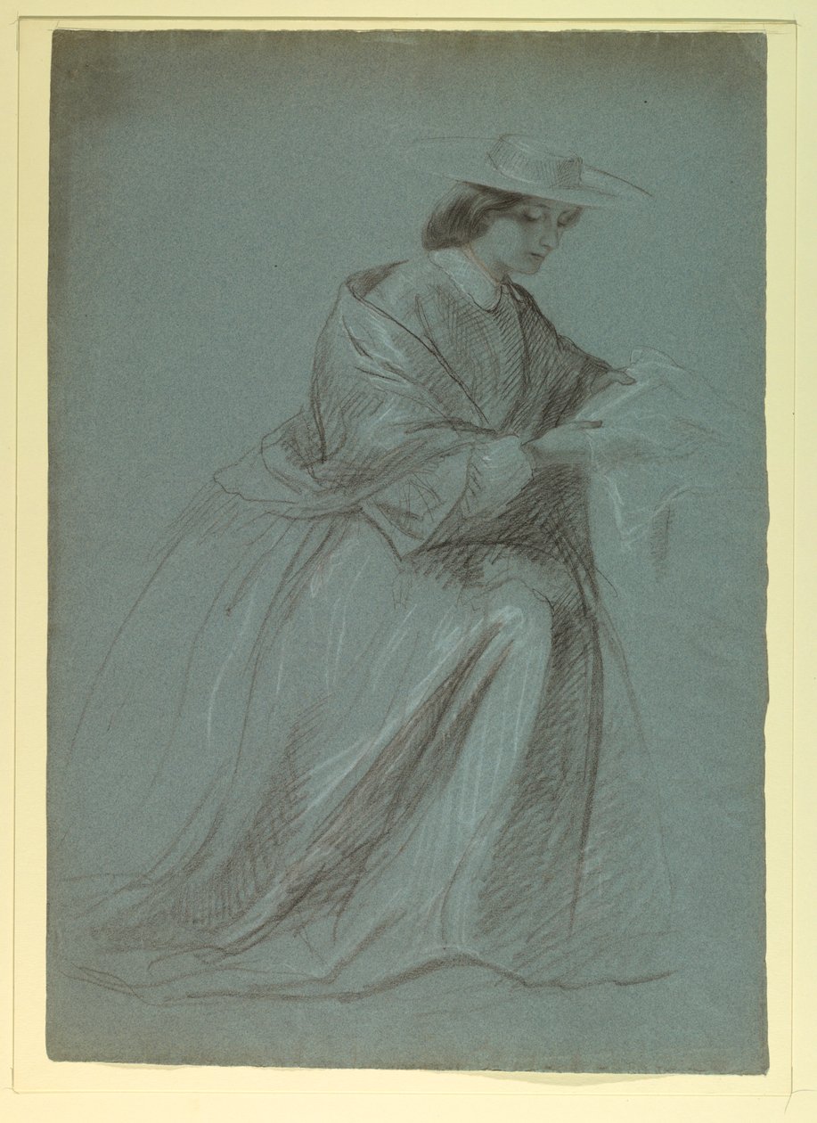 رسم ، السيدة شيبارد غاندي جالسة ، 1859 بواسطة دانييل هنتنغتون
