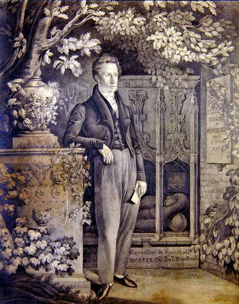 صورة لريتشارد سينثيل ، حوالي 1820 - 1850 (قلم رصاص على ورق) بواسطة دانيال ماكليز
