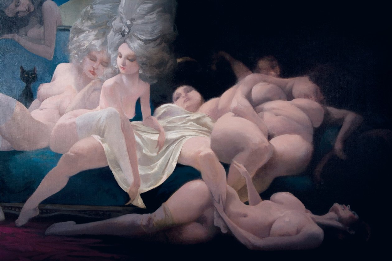 The Young Bride وأصدقائها ، التفاصيل ، من Bluebeard بواسطة Charles Perrault (1628-1703) بواسطة دانيال كاكو