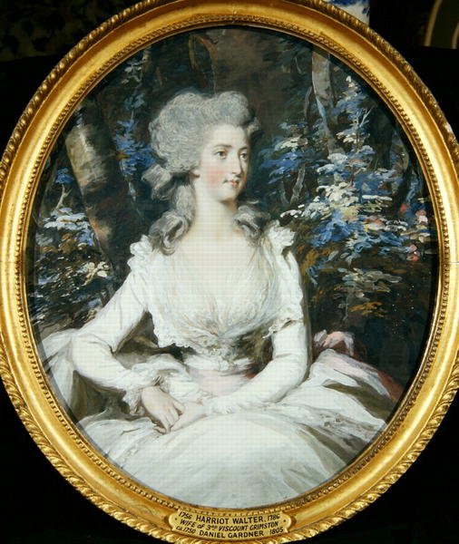Harriot Walter (1756-86) 3rd Viscountess Grimston (زيت على قماش) (للزوج انظر 242129) بواسطة دانيال جاردنر