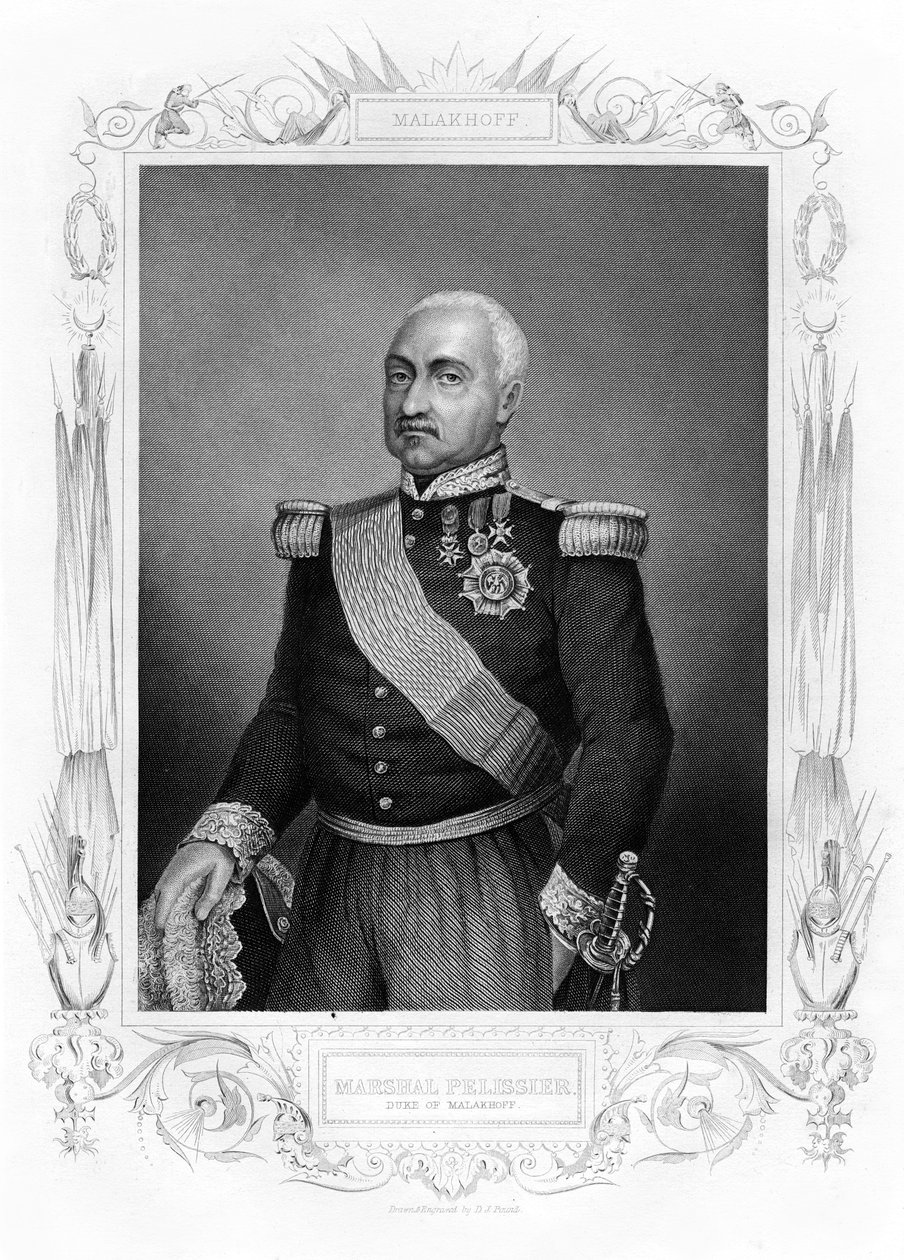 Aimable Jean Jacques Pelissier ، دوق Malakoff ، مارشال فرنسا ، القرن التاسع عشر. بواسطة دانيال جون باوند