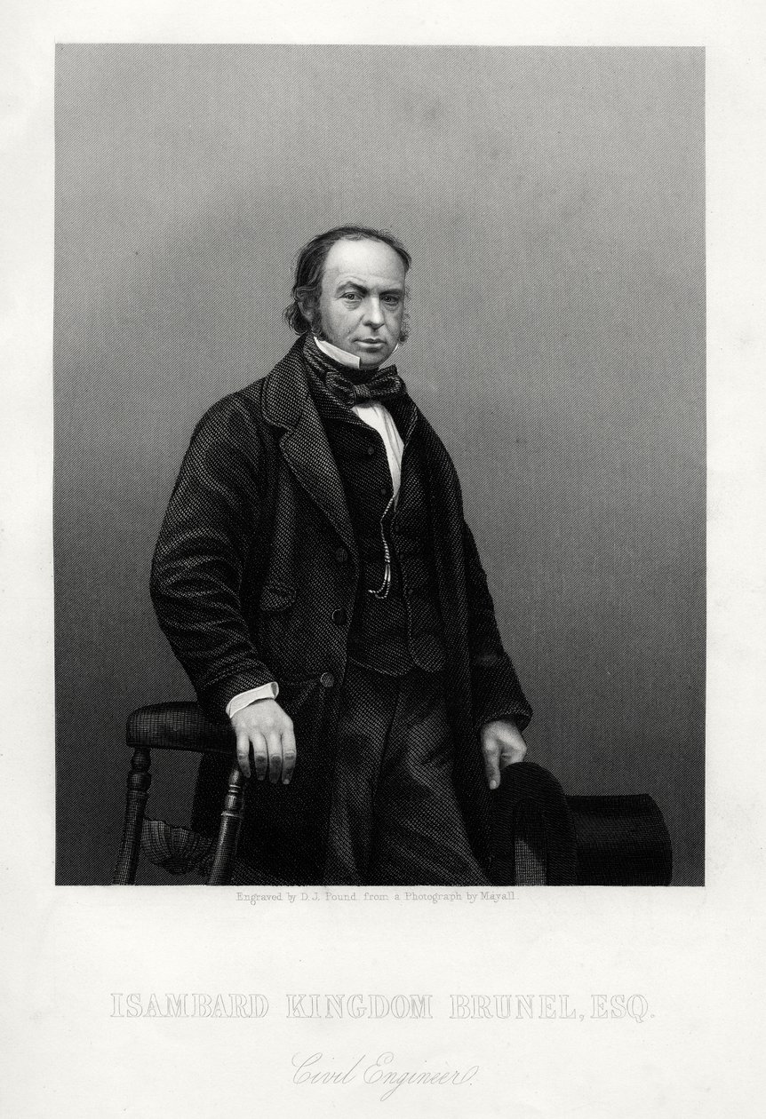 Isambard Kingdom Brunel ، مهندس بريطاني ، c1880. بواسطة دانيال جون باوند