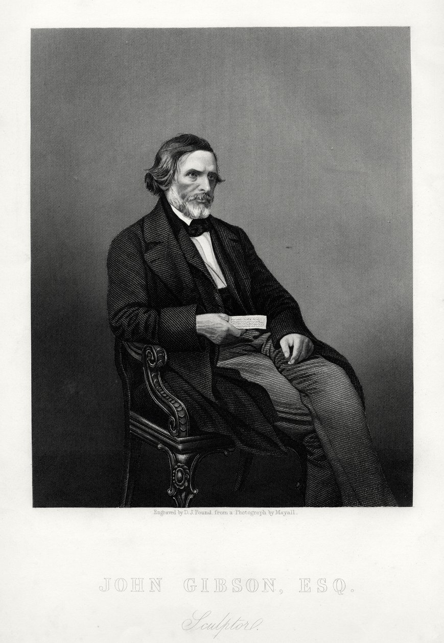 جون جيبسون ، 1790-1866 ، نحات بريطاني ، c1880. بواسطة دانيال جون باوند